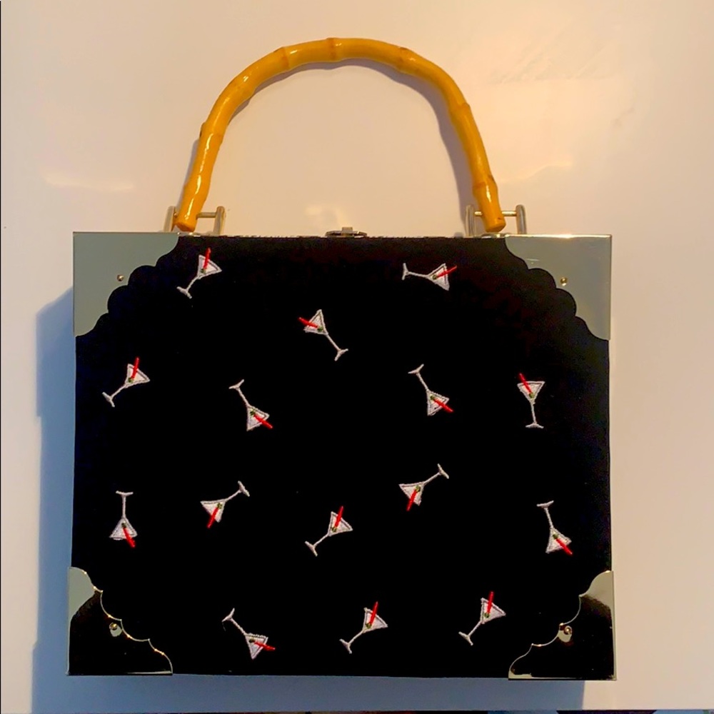 Vintage Martini Print Cigar Box Purse 👜 🍸